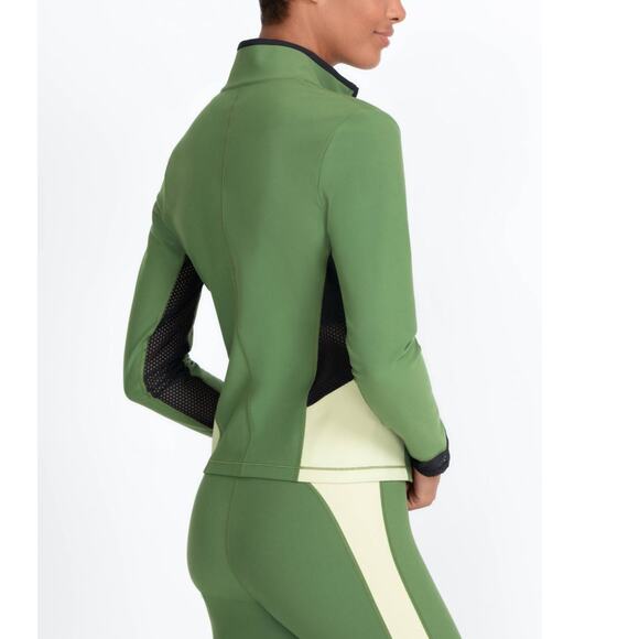 NWT Johnny Was Calme Endurance Mesh Full Zip Jacket XL Green Athletic Activewear - Picture 4 of 16